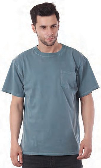 Vintage Lux: The Ultimate Men's Short Sleeve Tee with Pocket